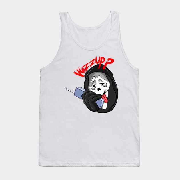 Ghostface wazzup Tank Top by JackDraws88